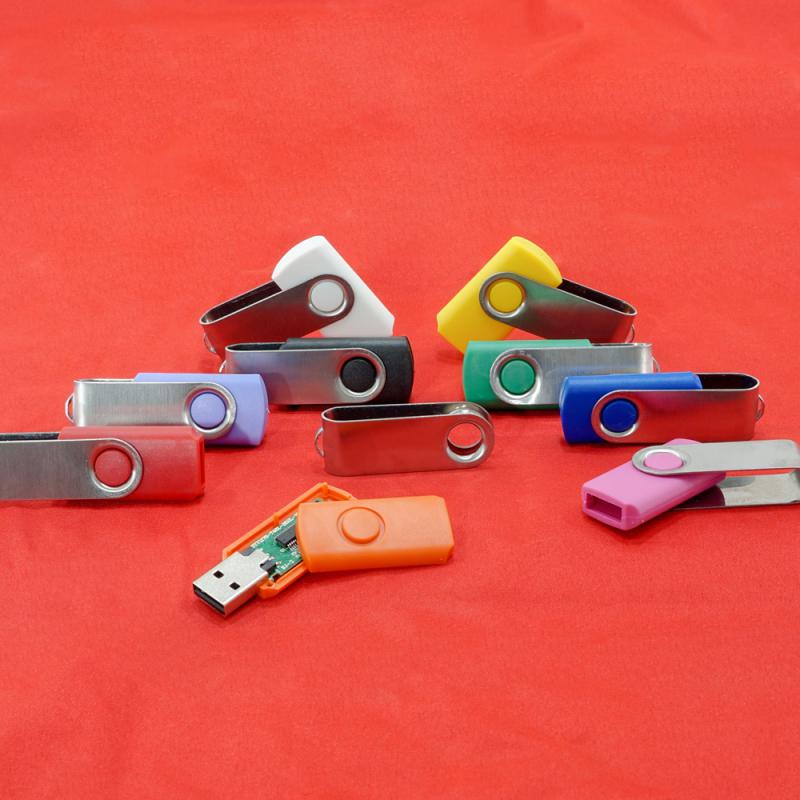 CARCAÇA PEN DRIVE GIRATÓRIO ESCOVADO