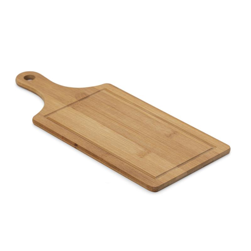TÁBUA DE CORTE COM CANALETA E ACESSO PARA GANCHO.