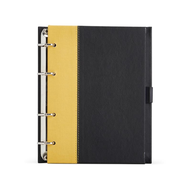CADERNO FICHÁRIO EM COURO SINTÉTICO