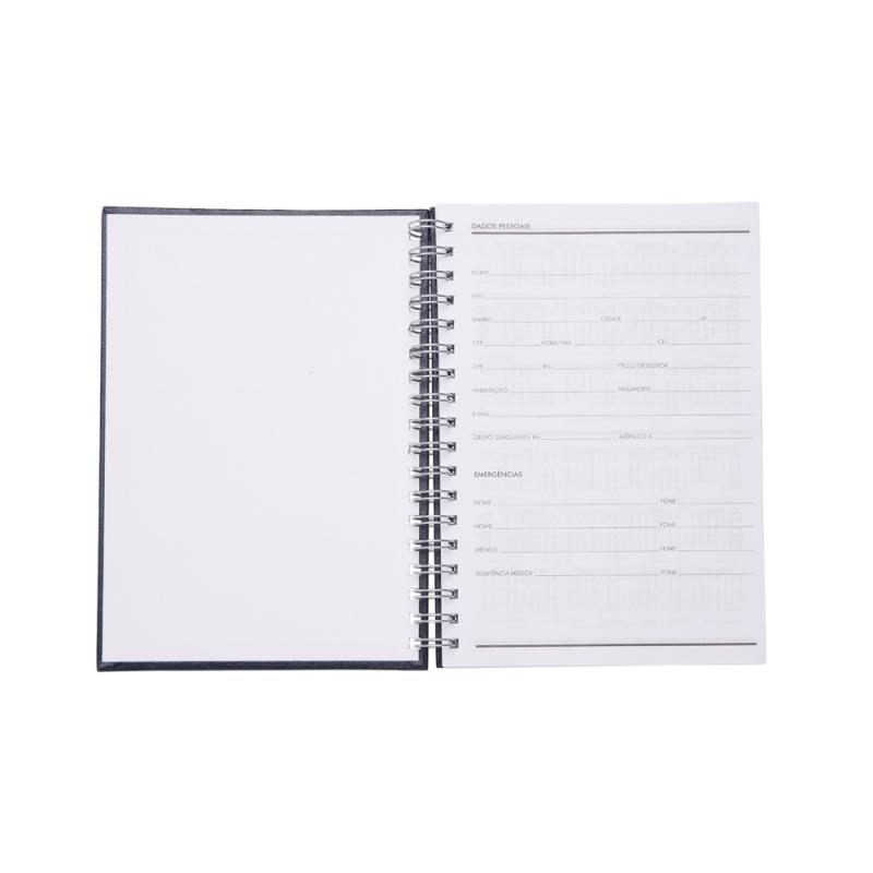 CADERNO DE COURO SINTÉTICO CORES