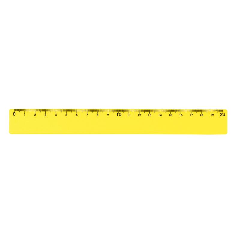 RÉGUA PLÁSTICA 20CM VÁRIAS CORES